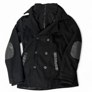 Vintage Epic Threads Black Wool Pea Coat Women’s Large Double Breasted Jacket